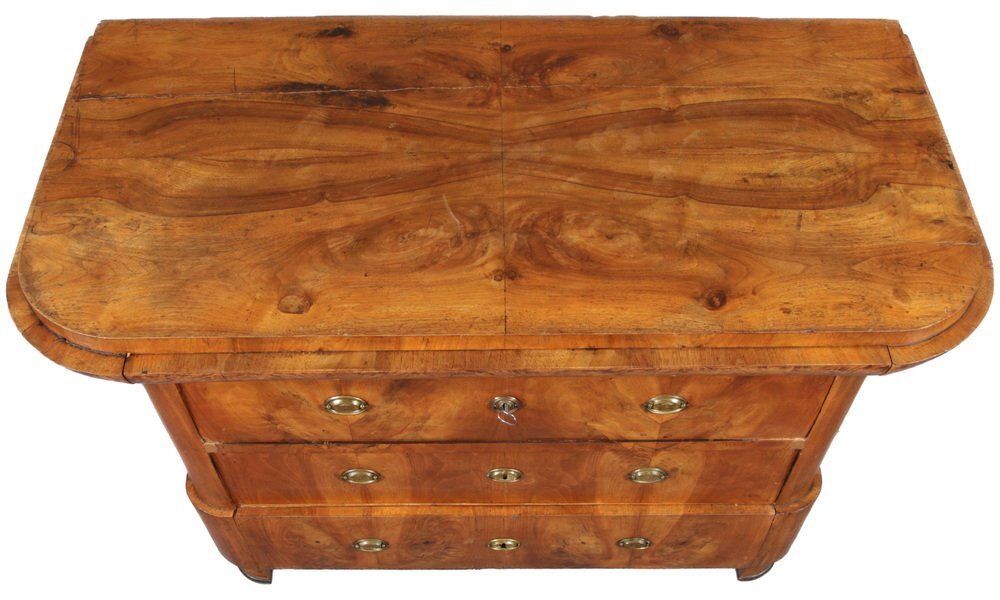 Ancient Biedermeier Walnut Chest Of Drawers, 1850s photo Furniture