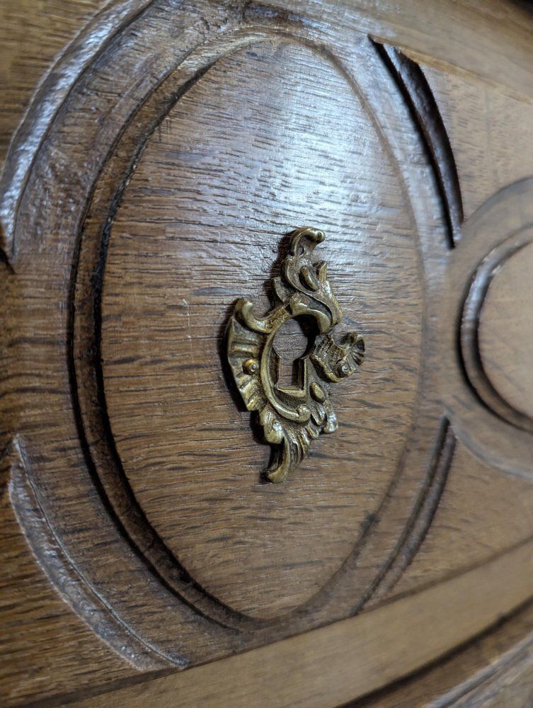 Curved Neo Rustic Louis XV Style Chest Of Drawers photo vinterior