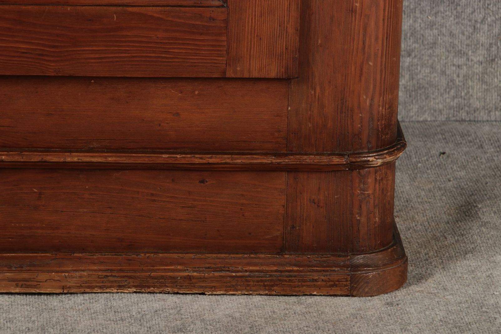 19th Century Biedermeier Stained Walnut Softwood Cabinet, 1840s photo vintage