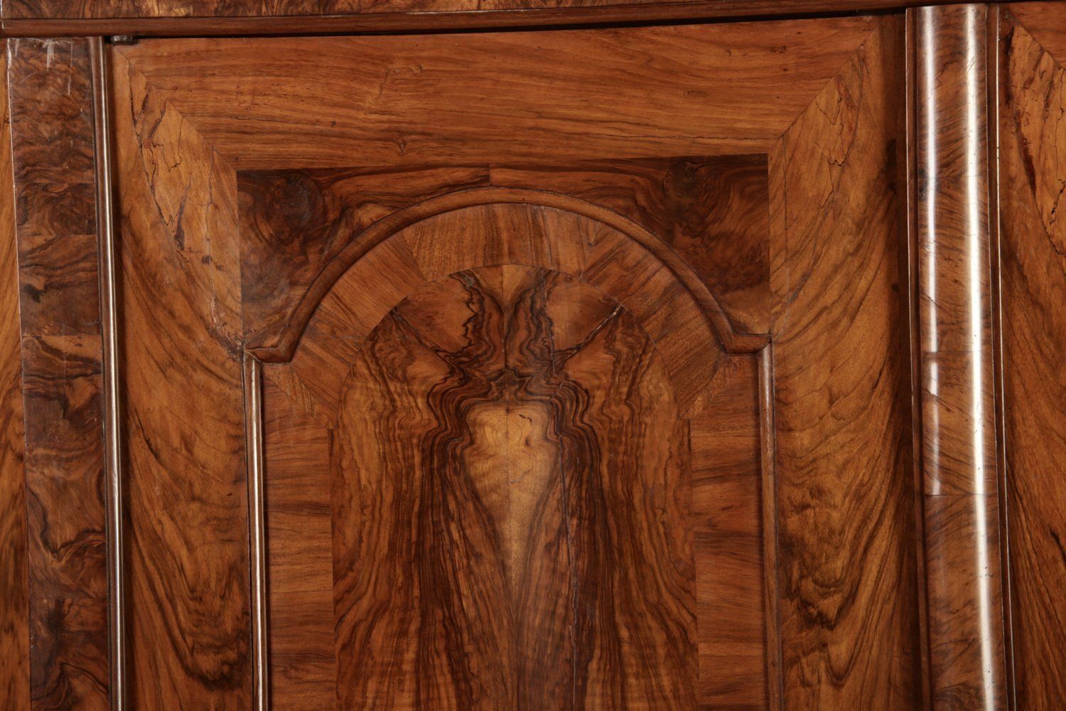 18th Century Baroque Walnut Wood Cabinet, 1740s photo vintage