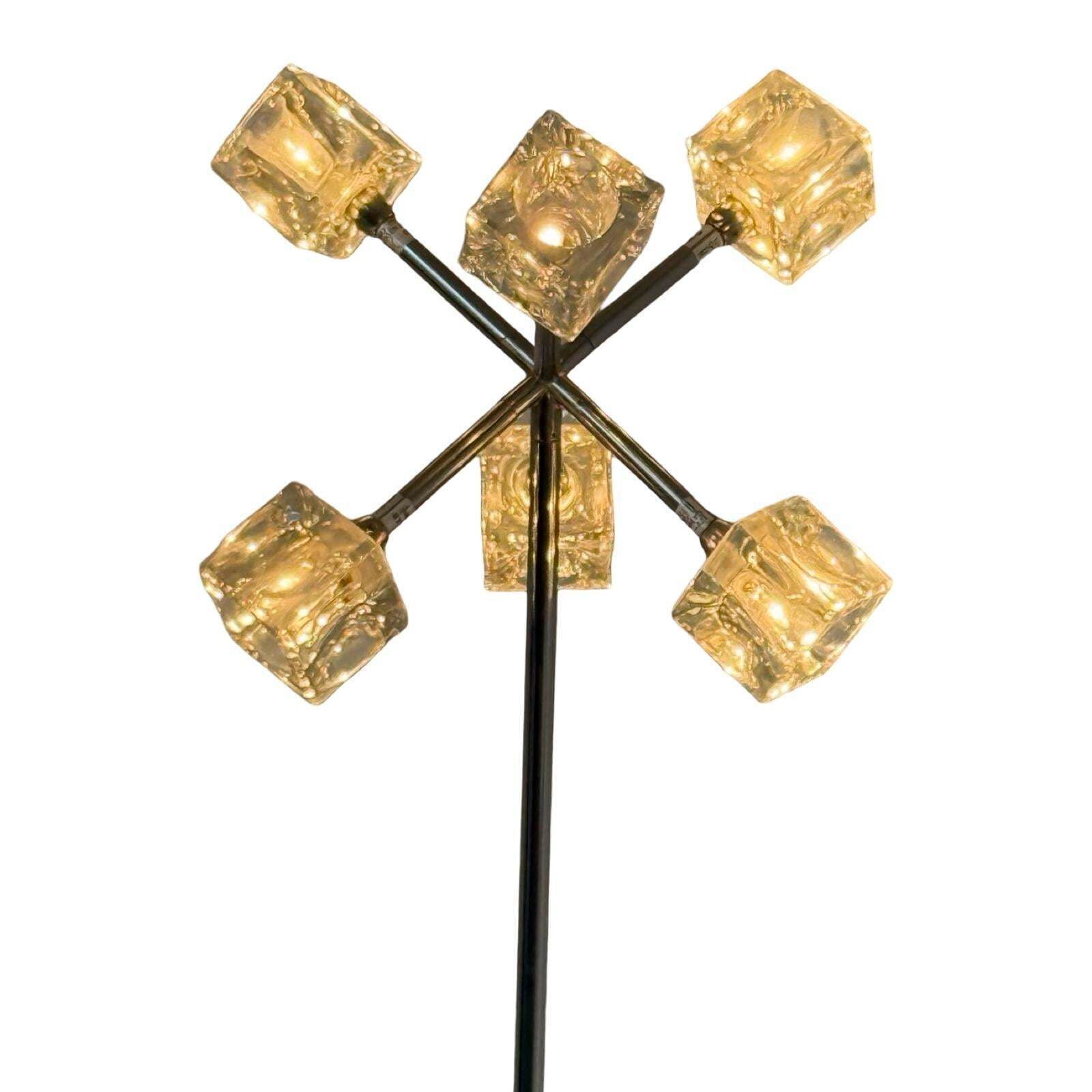 Sputnik Style Floor Lamp Model ‘Isasa’ Ikea Glass Shades That Look Like Ice Cubes Space Age / Mcm photo Lighting
