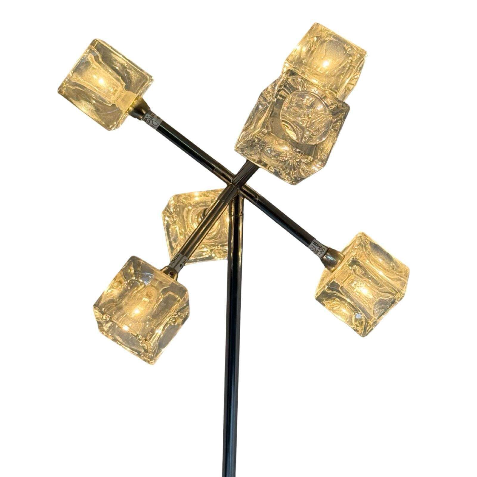 photo furniture Sputnik Style Floor Lamp Model ‘Isasa’ Ikea Glass Shades That Look Like Ice Cubes Space Age / Mcm