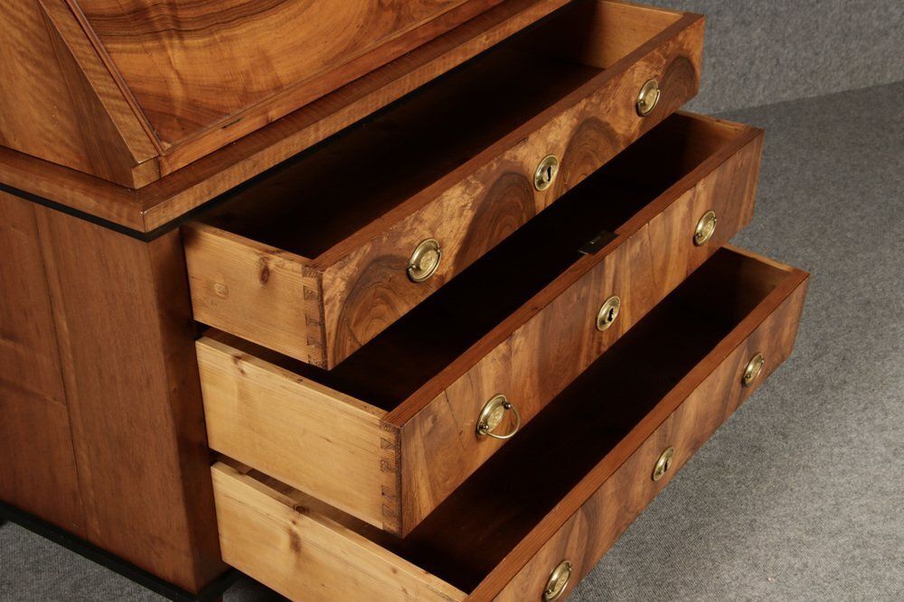 photo for sale Biedermeier Secretary In Walnut, 1820s