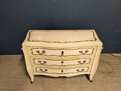 20th Century Leleu Style Chest Of Drawers With Brass Feet photo for sale