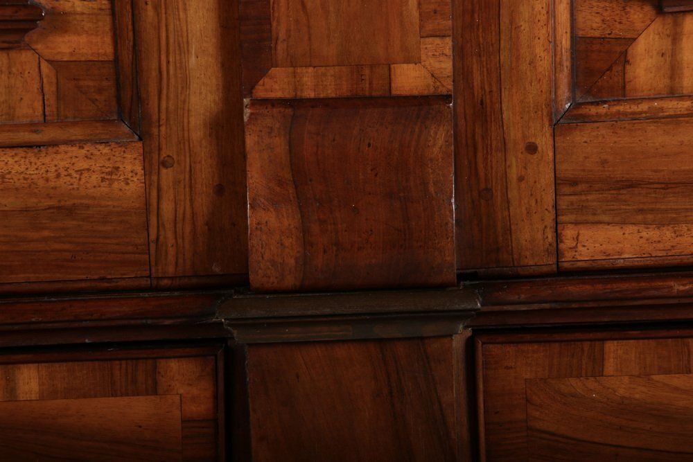 Furniture Antique Baroque Cabinet In Walnut, Schleswig Holstein, 1750s photo