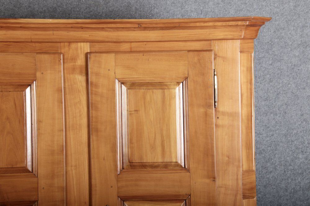 Antique Biedermeier Cabinet In Cherry, 1800s photo vinterior