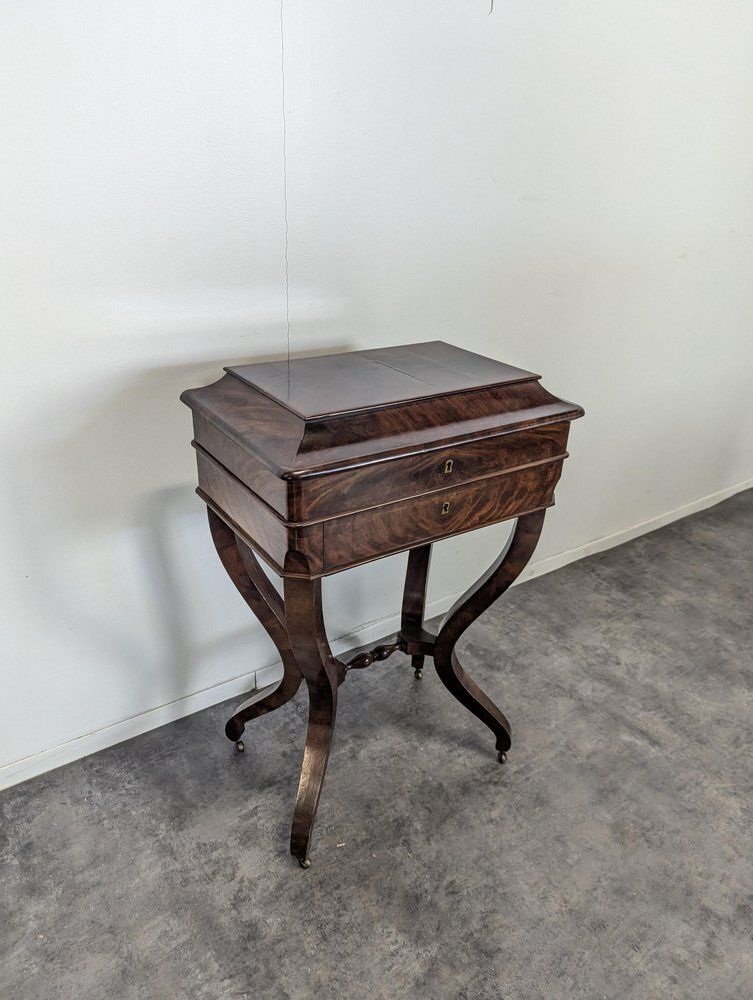 Restoration Period Worker In Flamed Mahogany photo Furniture