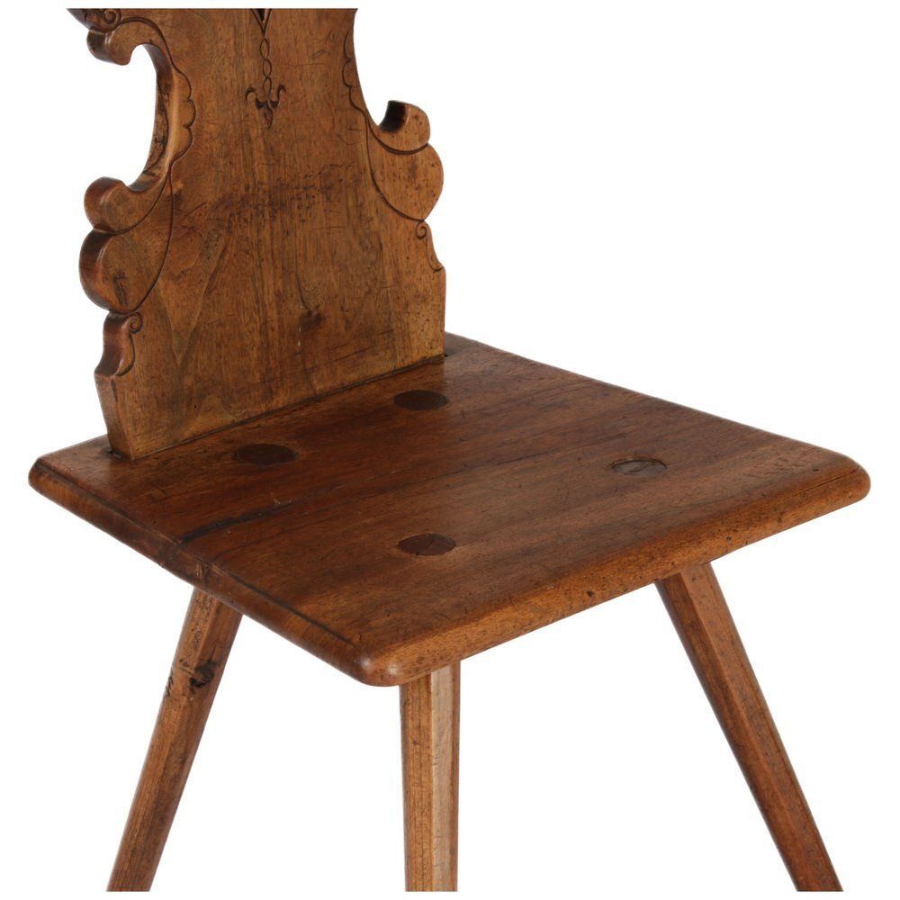 photo for sale Antique Board Chairs In Walnut, 1815 1825, Set Of 2