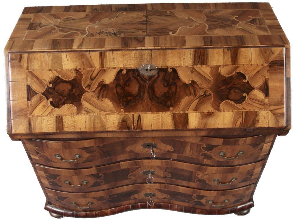 Antique Baroque Secretary In Walnut, 1730s photo 4030.0