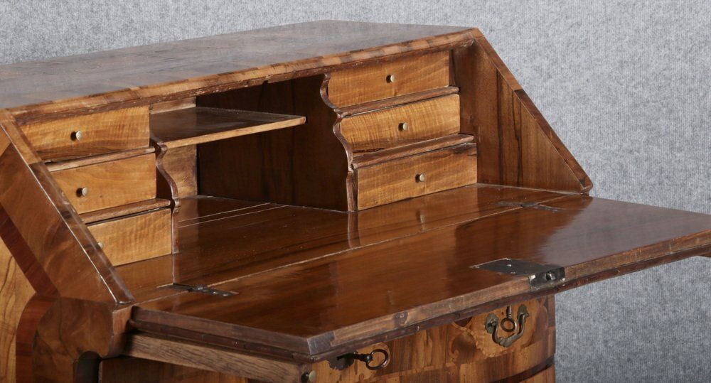 photo buy Antique Baroque Secretary In Walnut, 1730s