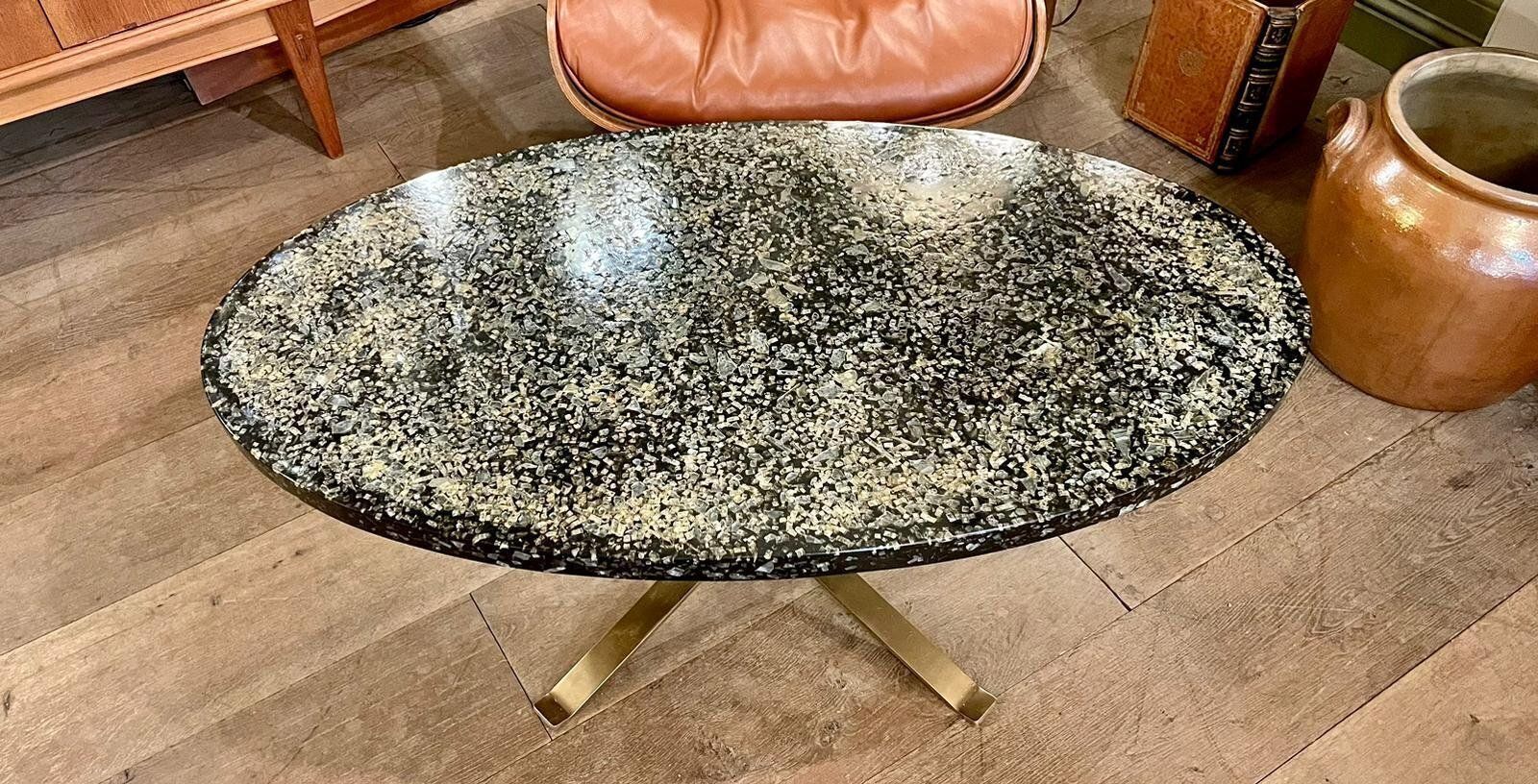 Resin Living Room Table By Pierre Giraudon, 1970s photo Furniture