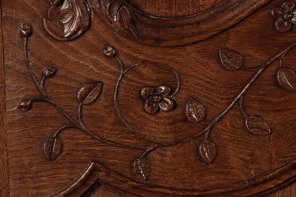 Antique Baroque Cabinet In Oak, 1820 photo 1863.0