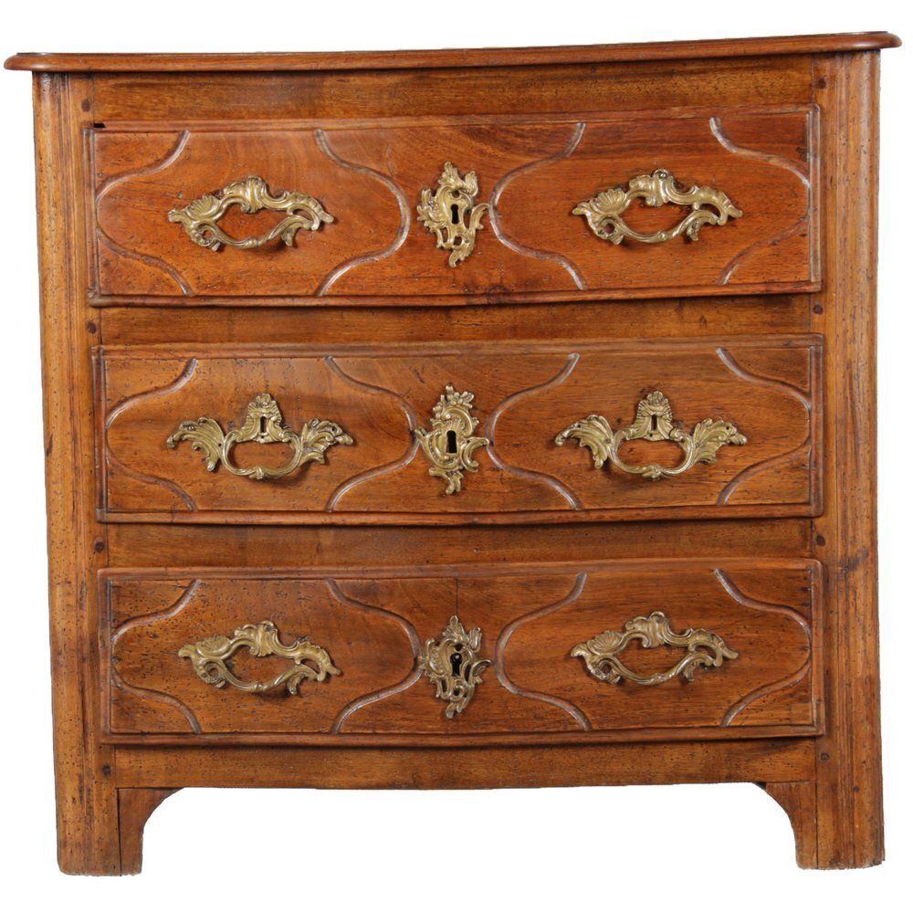 Small Antique Baroque 18th Century Walnut Dresser