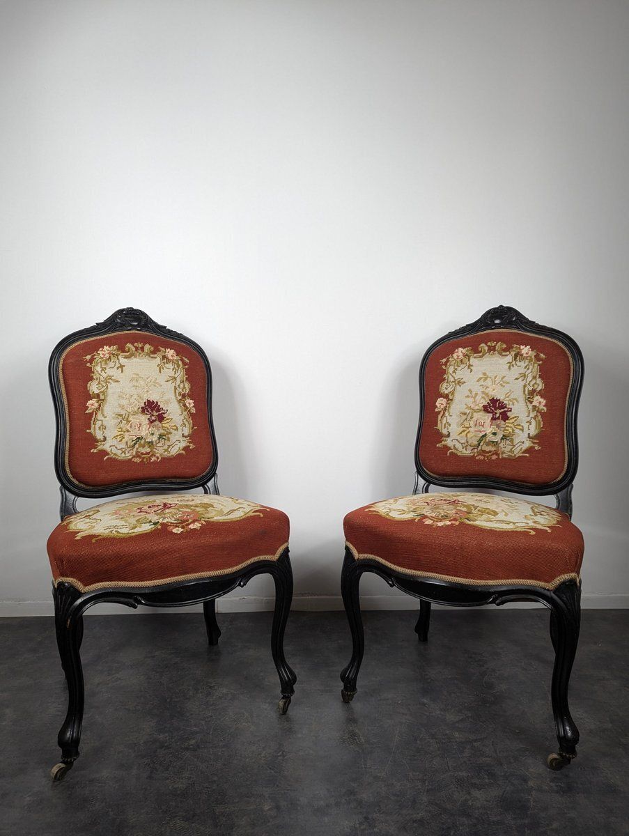 Napoleon III Noici Wooden Living Room, Set Of 3 photo for sale