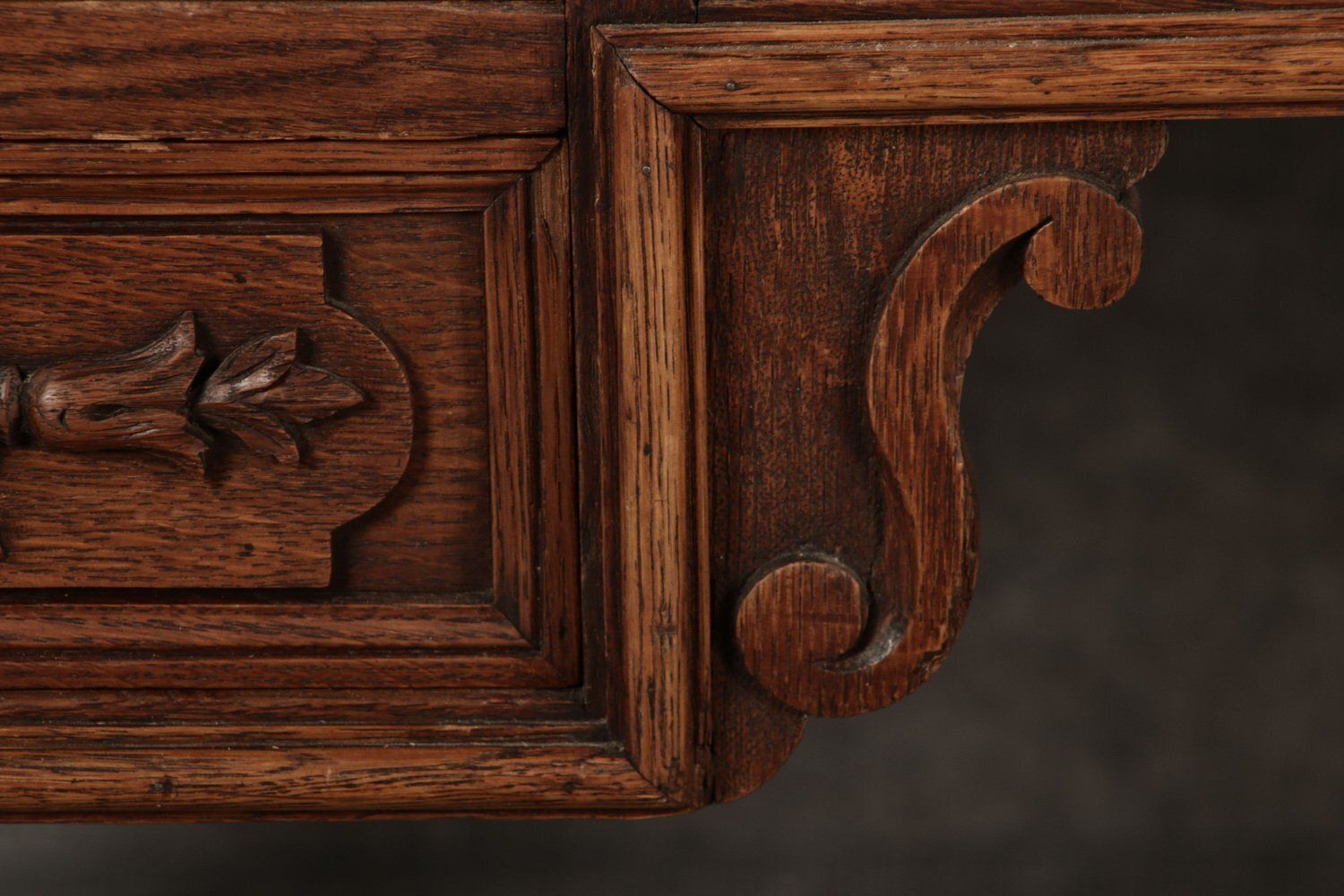 photo buy Antique Secretary Desk With Carved Oak, 1881
