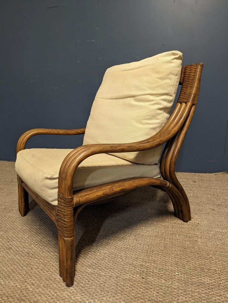 Rattan Lounge Chairs With Table, Set Of 3 photo Furniture