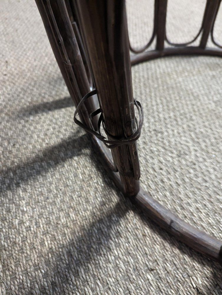 photo furniture Rattan Lounge Chairs With Table, Set Of 3