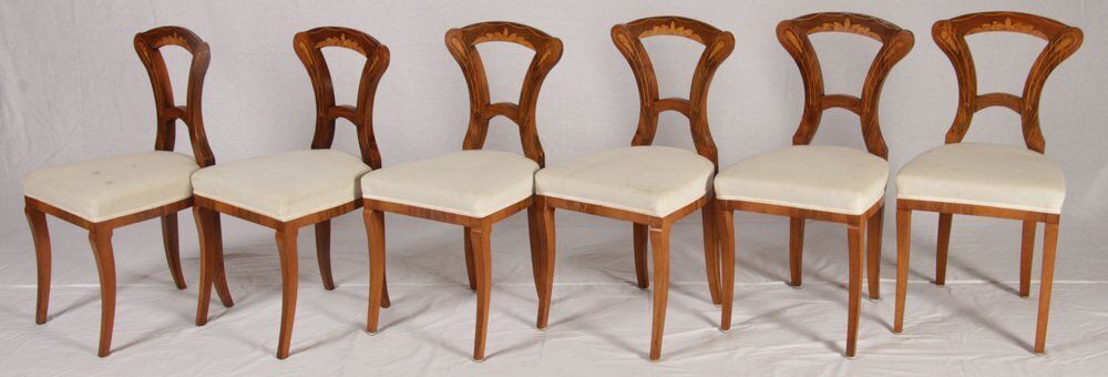 4419.0 Antique Biedermeier Chairs, Vienna, Austria, 1820s 1830s, Set Of 6 photo