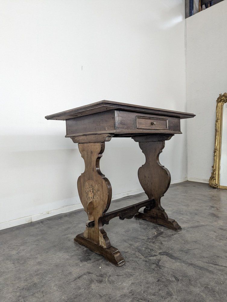 19th Century Italian Table In Marquetry photo furniture