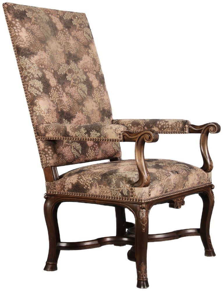 Antique Baroque Chair With Carving, 1880