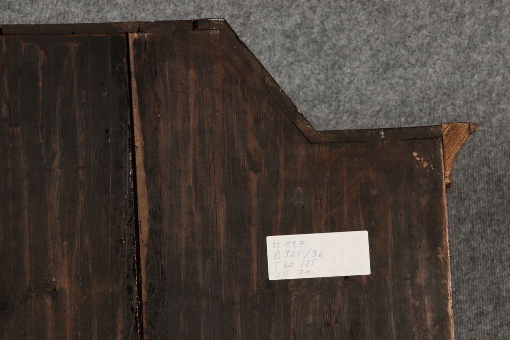 Baroque Narrow Secretary In Walnut Veneer, 18th Century photo vinterior