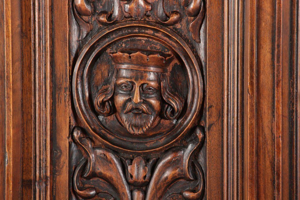 photo vinterior Antique Historicism Cabinet With Lions, 1900s