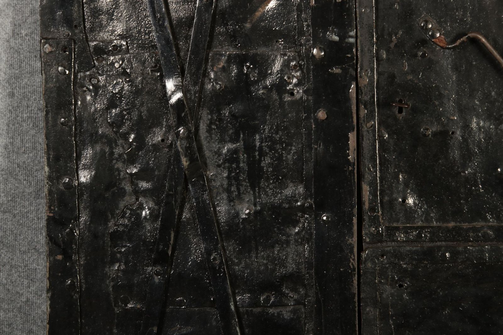 16th Century Two Leaf Iron Door, 1600s photo vintage