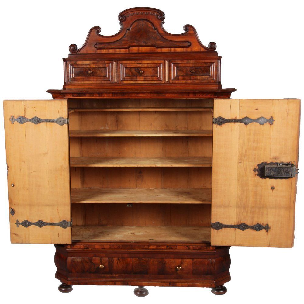 Baroque Cabinet In Walnut, Frankfurt, Germany, 18th Century photo Furniture