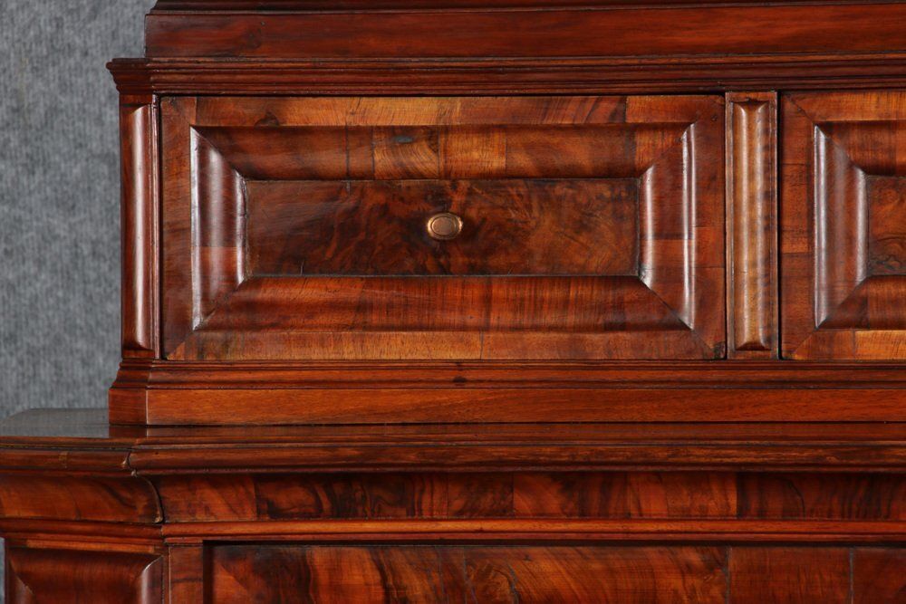 Baroque Cabinet In Walnut, Frankfurt, Germany, 18th Century photo vintage