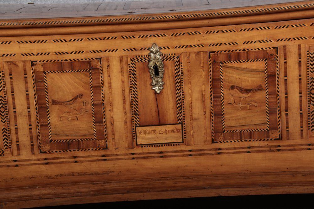 Antique Chest In Cherrywood, 1800 photo vintage