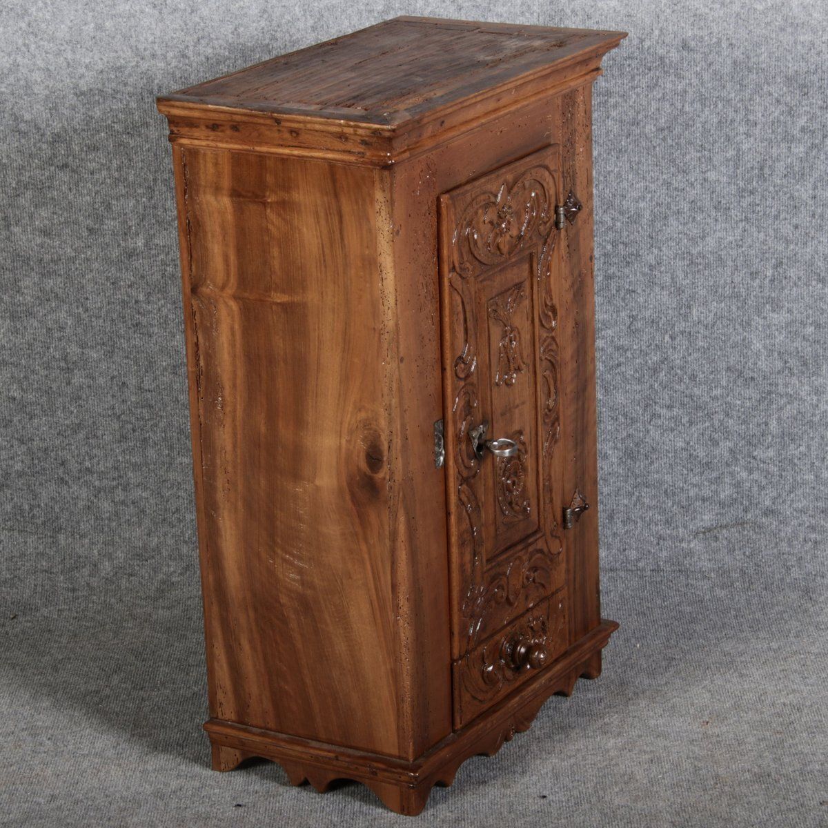 photo for sale Small Antique Baroque Walnut Wall Cabinet, 1750s