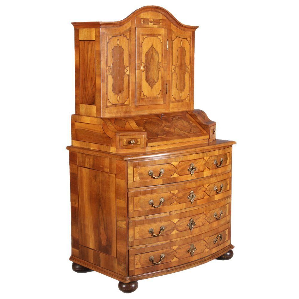 Baroque Secretaire In Walnut, 18th Century photo furniture