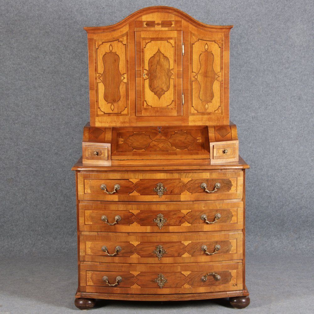 Baroque Secretaire In Walnut, 18th Century photo Furniture