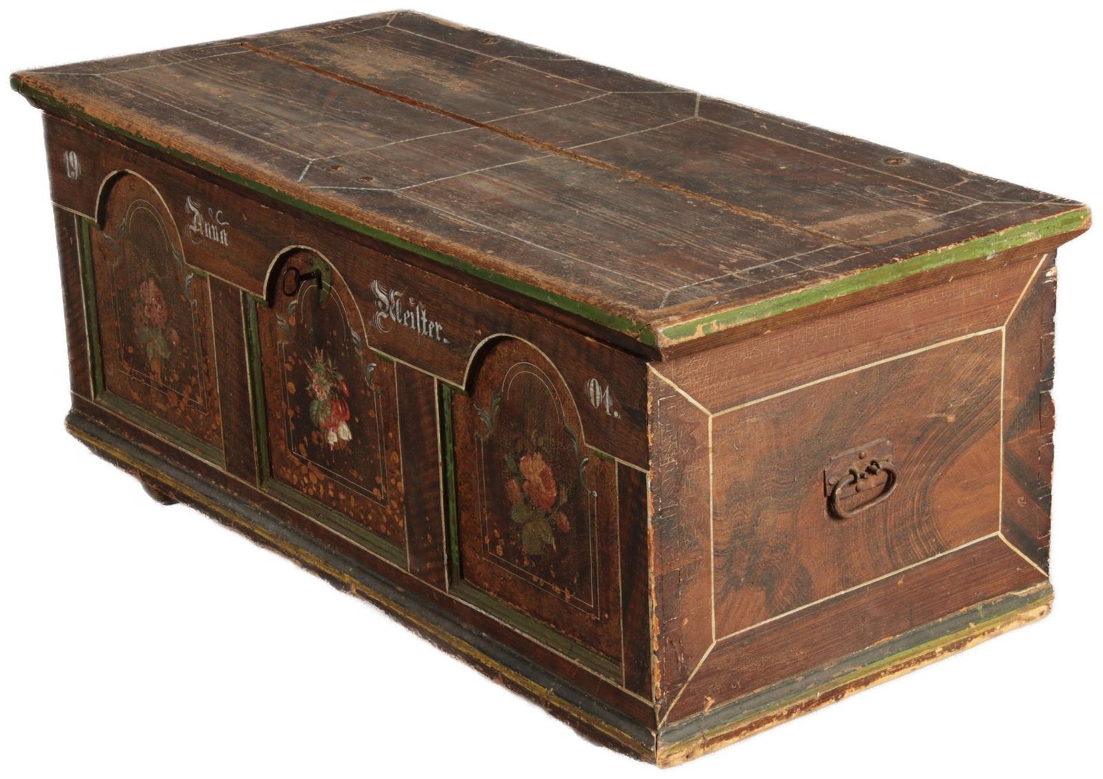Antique Bevelled Softwood Chest, 1900 photo Furniture