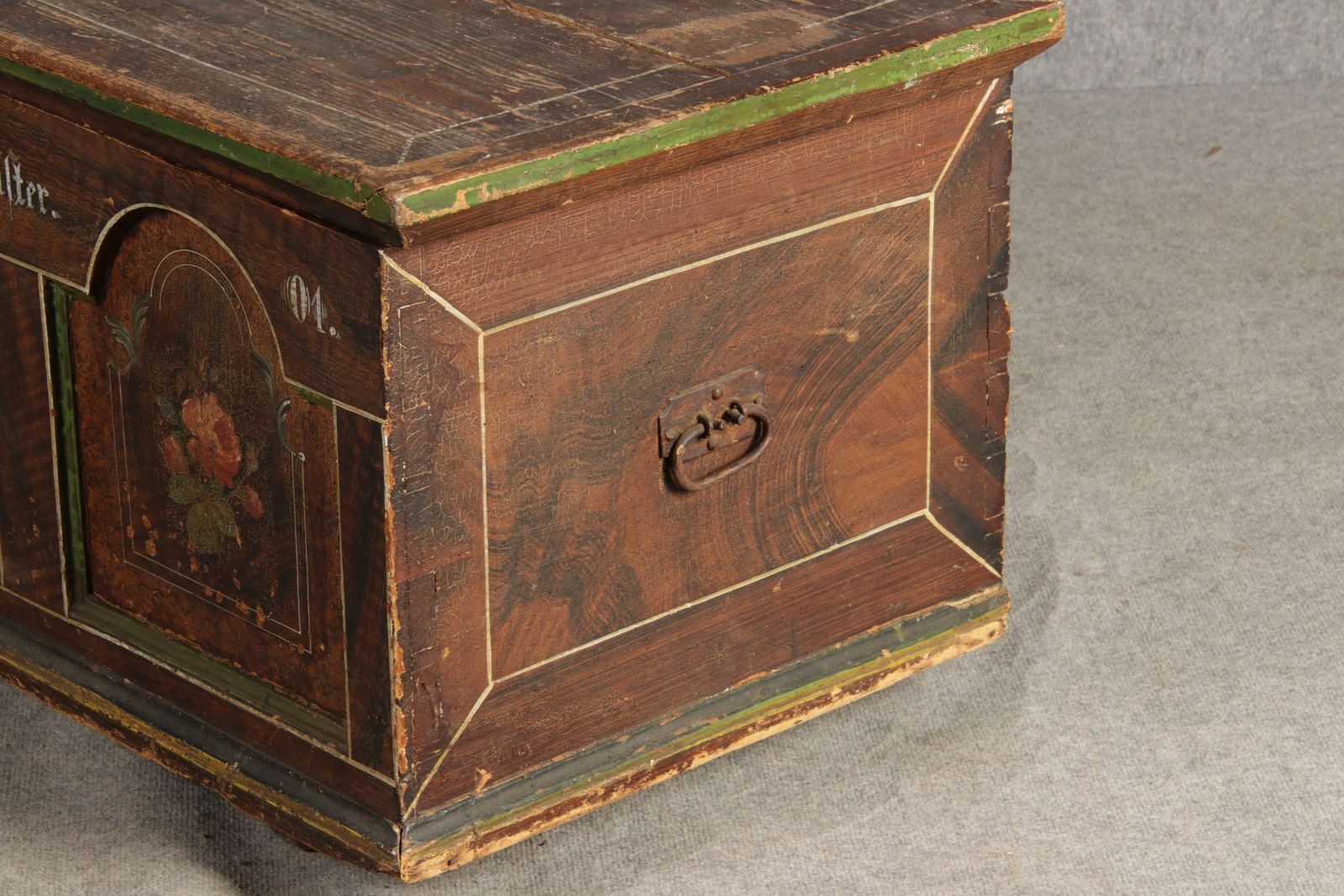 photo vintage Antique Bevelled Softwood Chest, 1900