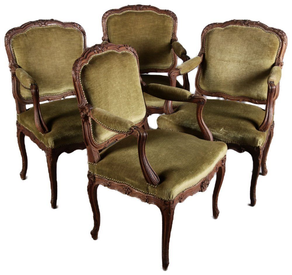 Antique French Armchair, 1860, Set Of 4 photo furniture