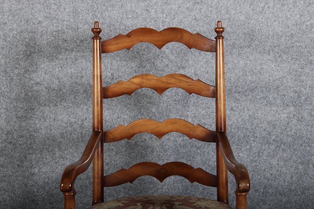 Vintage Baroque Style Armchair In Walnut, 1940 photo vintage