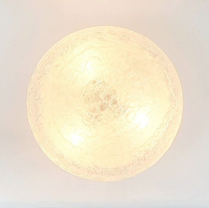 Large Mid Century Modern Murano Ice Glass Ceiling Light From Doria, Germany, 1960s photo vinterior