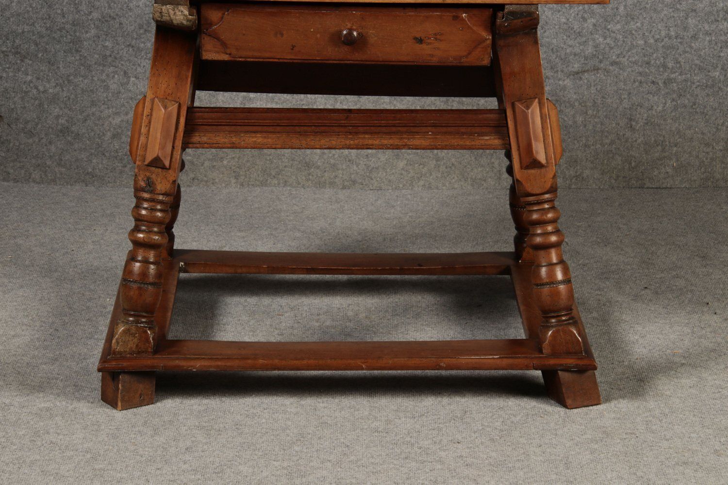 Small Antique Boatmans Table In Walnut With Inlays, 1800 photo vintage