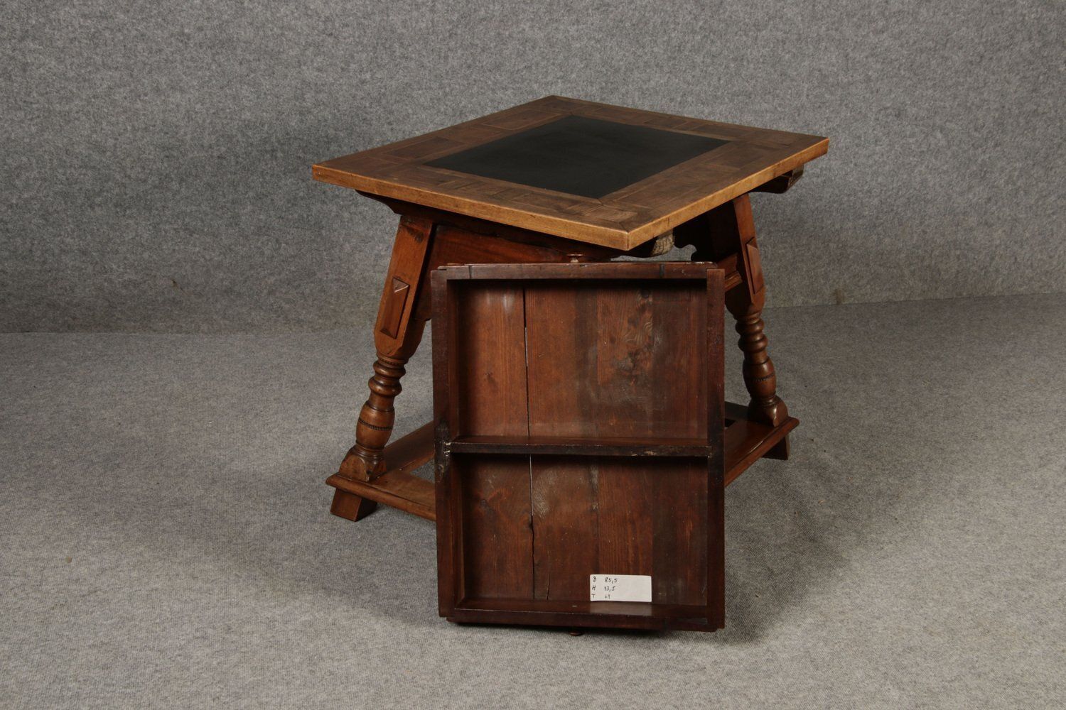 photo buy Small Antique Boatmans Table In Walnut With Inlays, 1800
