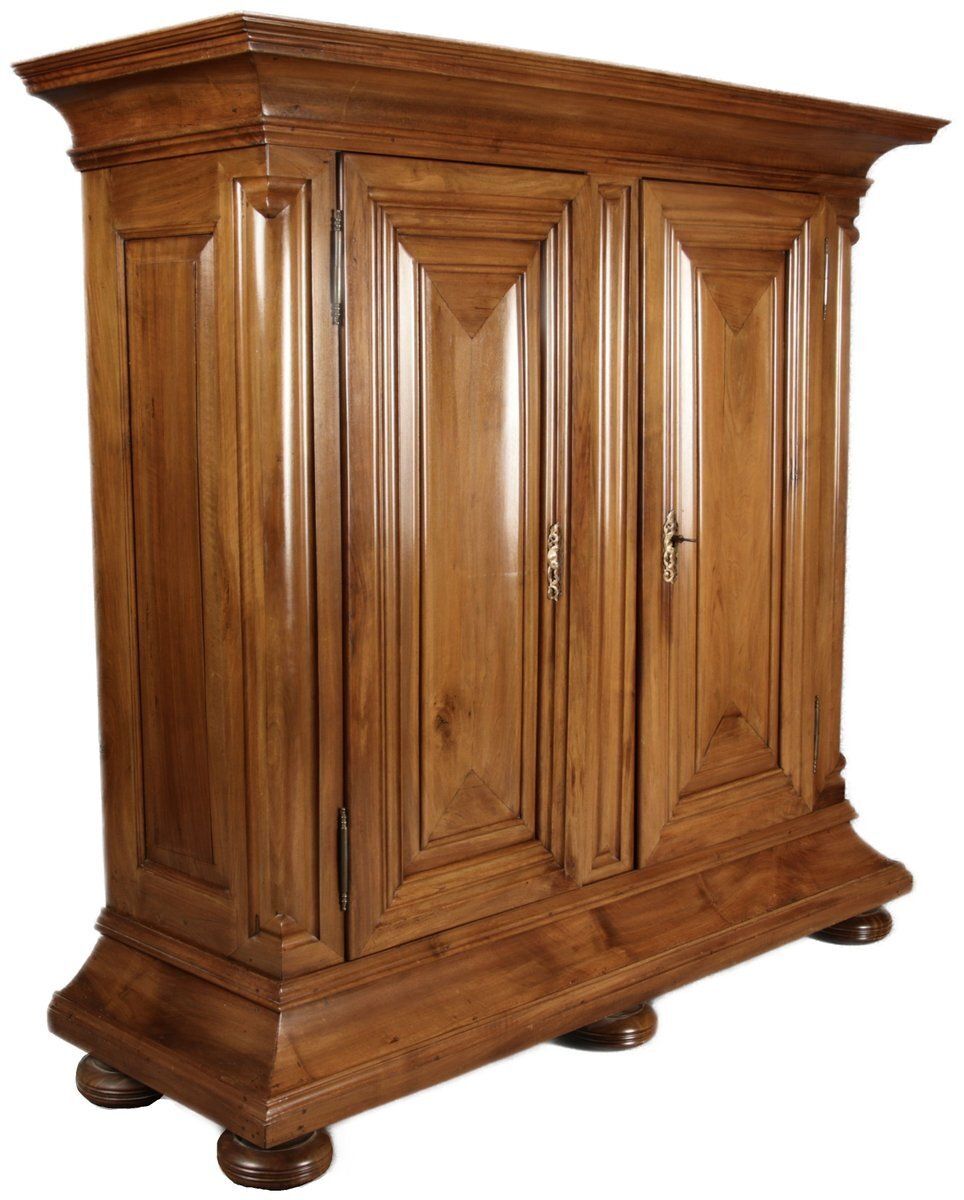 18th Century Baroque Walnut Nose Half Shaft Cabinet, 1750s photo furniture
