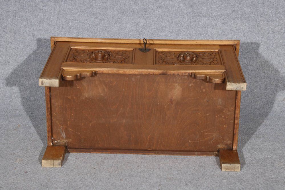 photo buy Renaissance Style Chest In Oak, 1940s