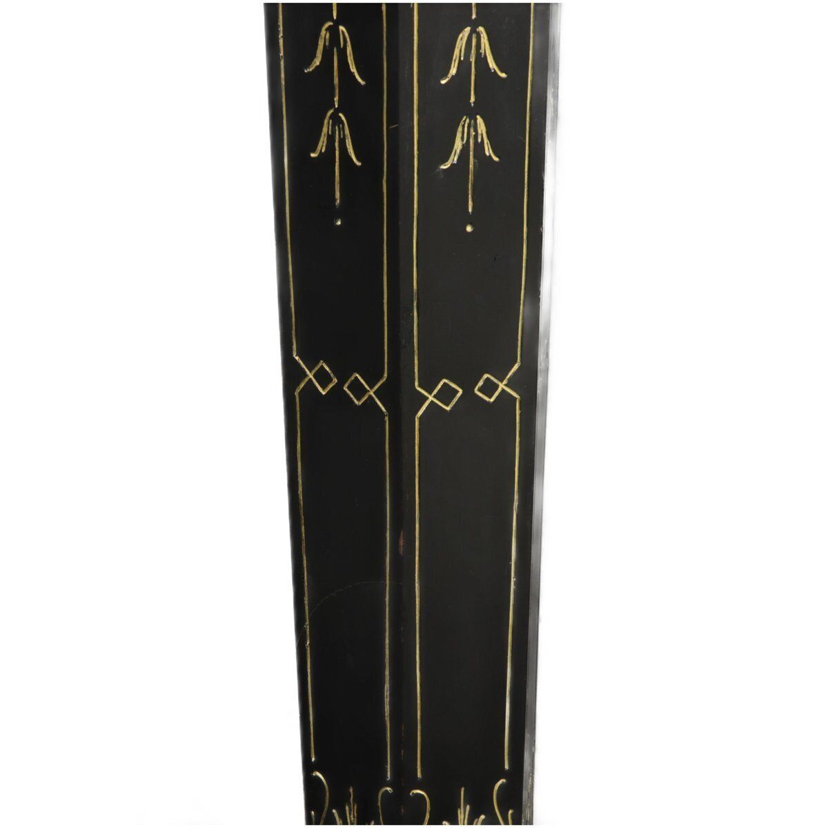 Antique Art Nouveau Floral Column In Black Gold, 1900 photo for sale