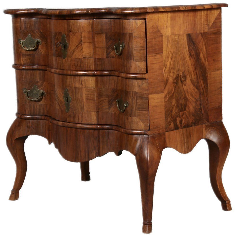 Small Baroque Chest Of Drawers In Walnut, 1750s photo for sale