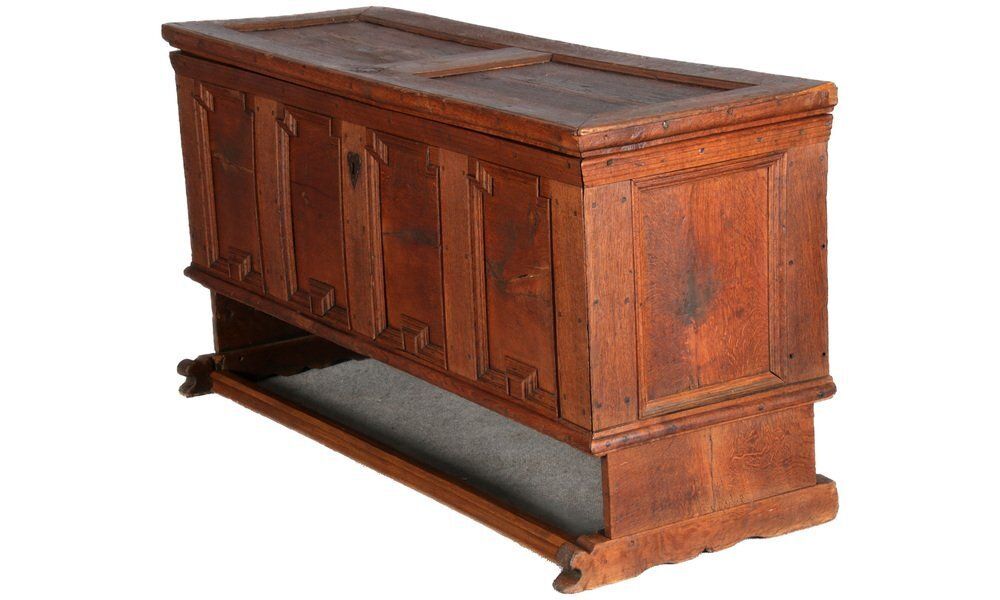 Baroque Gallery Chest In Oak, 1750s photo for sale