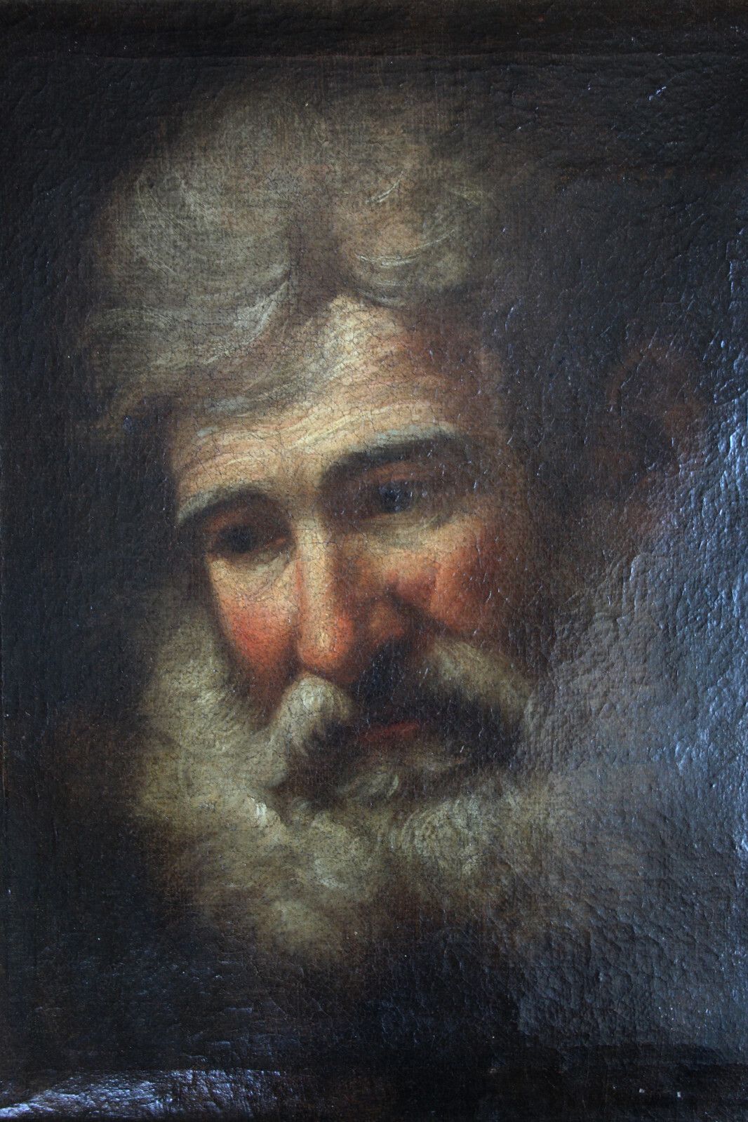 photo for sale Baroque Portrait Of An Old Man/Saint With Grey Beard 18th Century