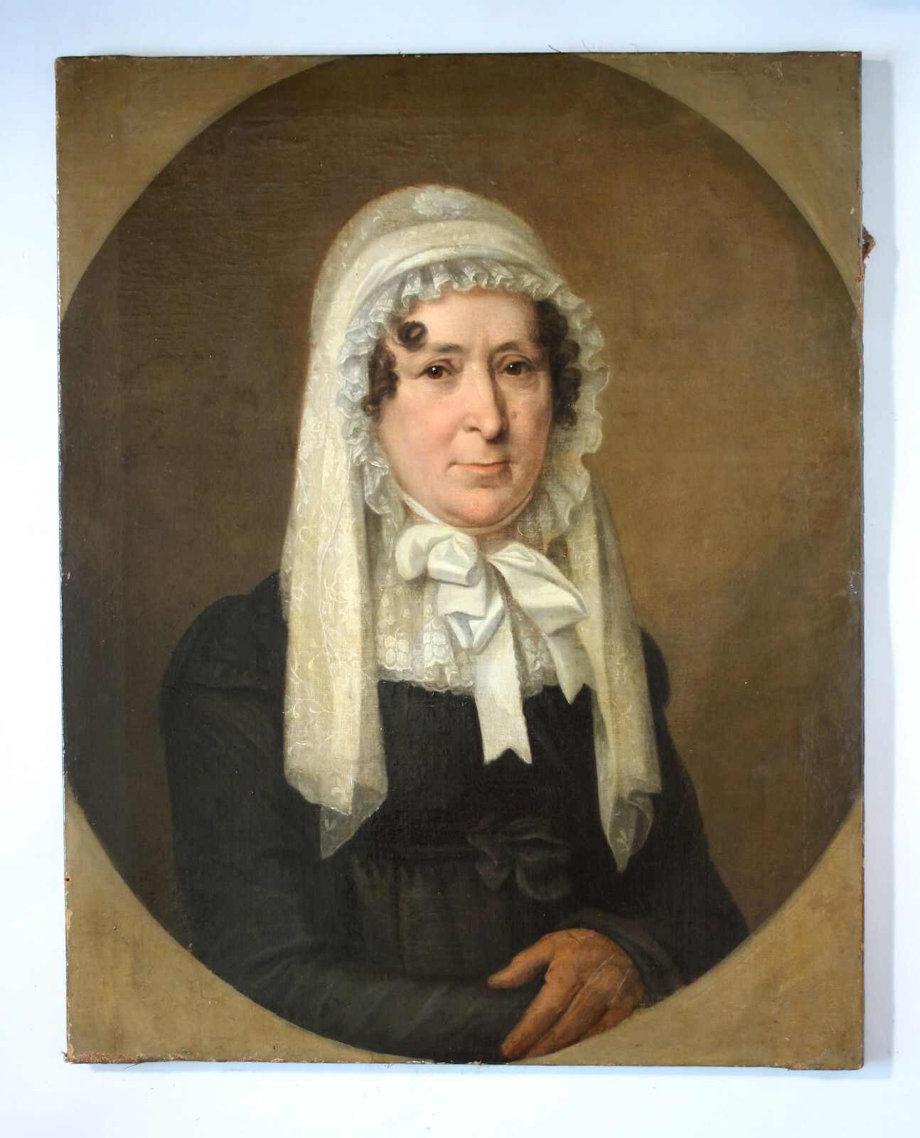 Empire Portrait Portrait Of An Elegant Lady Unsigned Circa 1800/1820