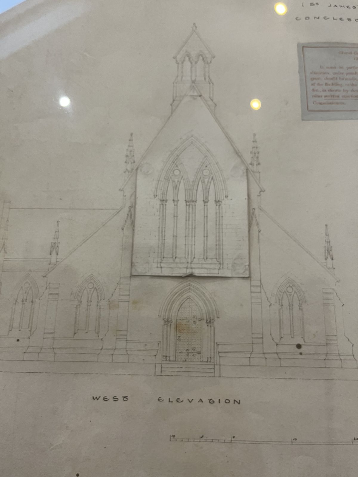 photo furniture 5 Original Architects Drawings (1745)of St James Church In Congleton. All 5 Are Originals Not Prints & Have All Been Mounted, Framed & Sympathetically Preserved By Professional Framers Sherratt & Reece In Leek.