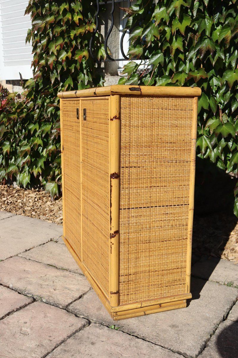 Rattan 2 Door Buffet From Dal Vera, 1970s photo 1140.0