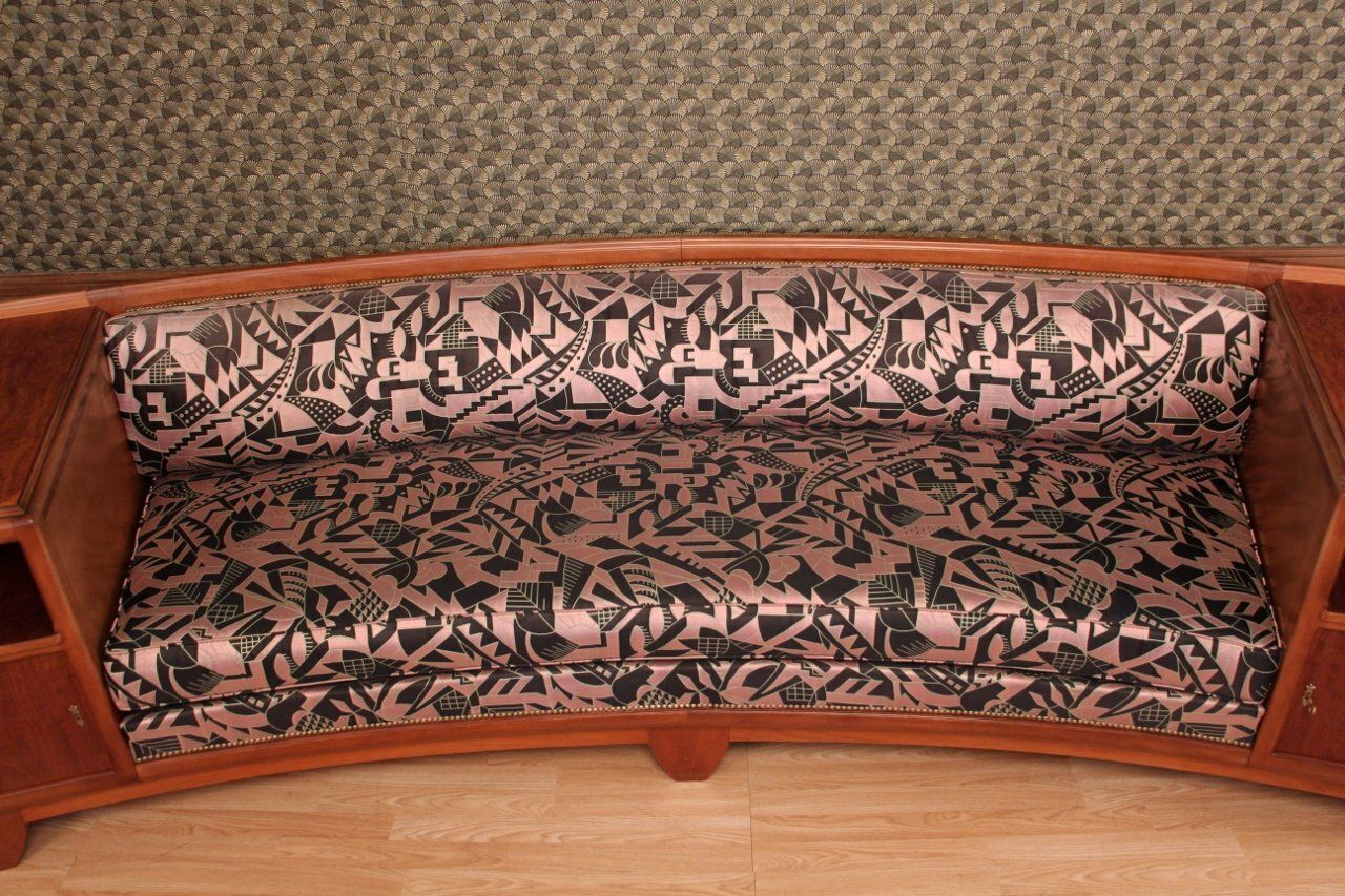 Large Art Deco Bench Sofa From Ateliers Majorelle, 1930s photo Furniture